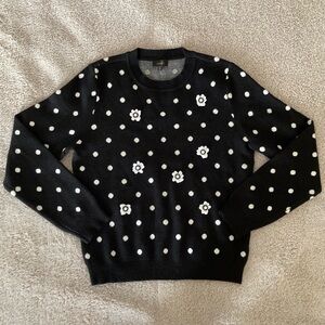 Black and White Polka Dot Sweater